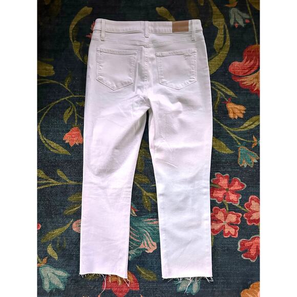 Paige Hoxton Crop White Ripped Jeans Size 29 - Picture 3 of 5